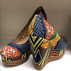 Aldo print wedge heels
